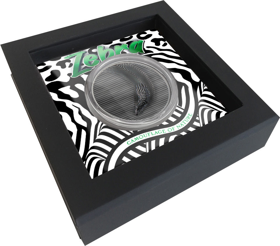 ZEBRA Camouflage of Nature 3 Oz Silver Coin $20 Palau 2023