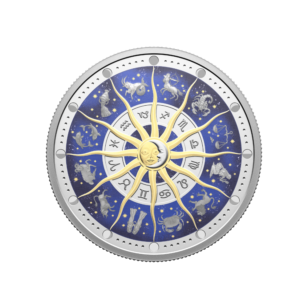 Zodiac Signs 2 Oz Fine Silver Coin Canada 2025