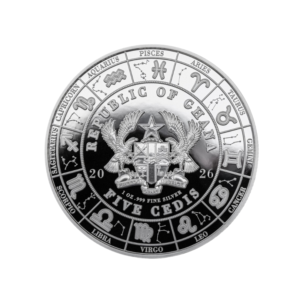 Virgo Aquarelle Zodiac series 1 Oz Silver Coin 2026 PopCoins