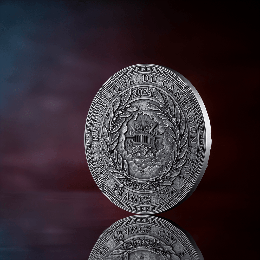 ARES Great Greek Mythology 2 Oz Silver Coin 2000 Francs Cameroon 2024 - PARTHAVA COIN