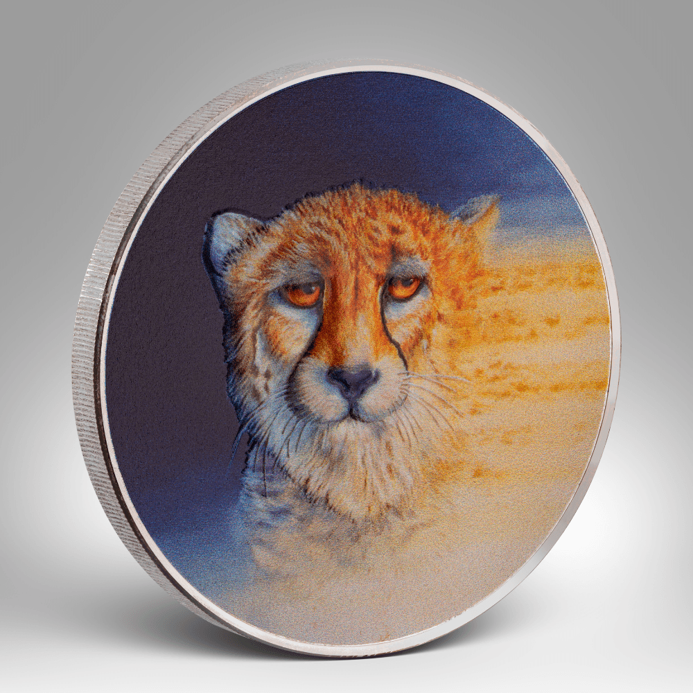 ASIATIC CHEETAH Endangered Animals 3 Oz Silver Coin $20 Palau 2023 - PARTHAVA COIN