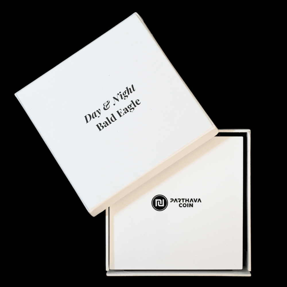 BALD EAGLE Day and Night 3 Oz Silver Coin $20 Palau 2024 - PARTHAVA COIN