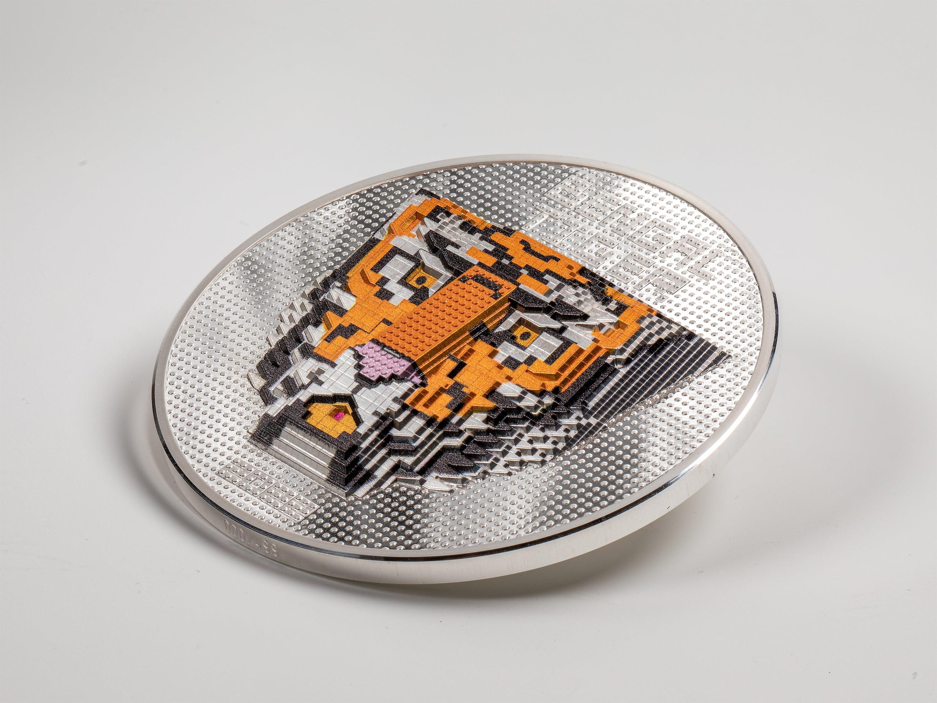 BENGAL TIGER Beloved Building Blocks 5 Oz Silver Coin $20 Palau 2022 - PARTHAVA COIN