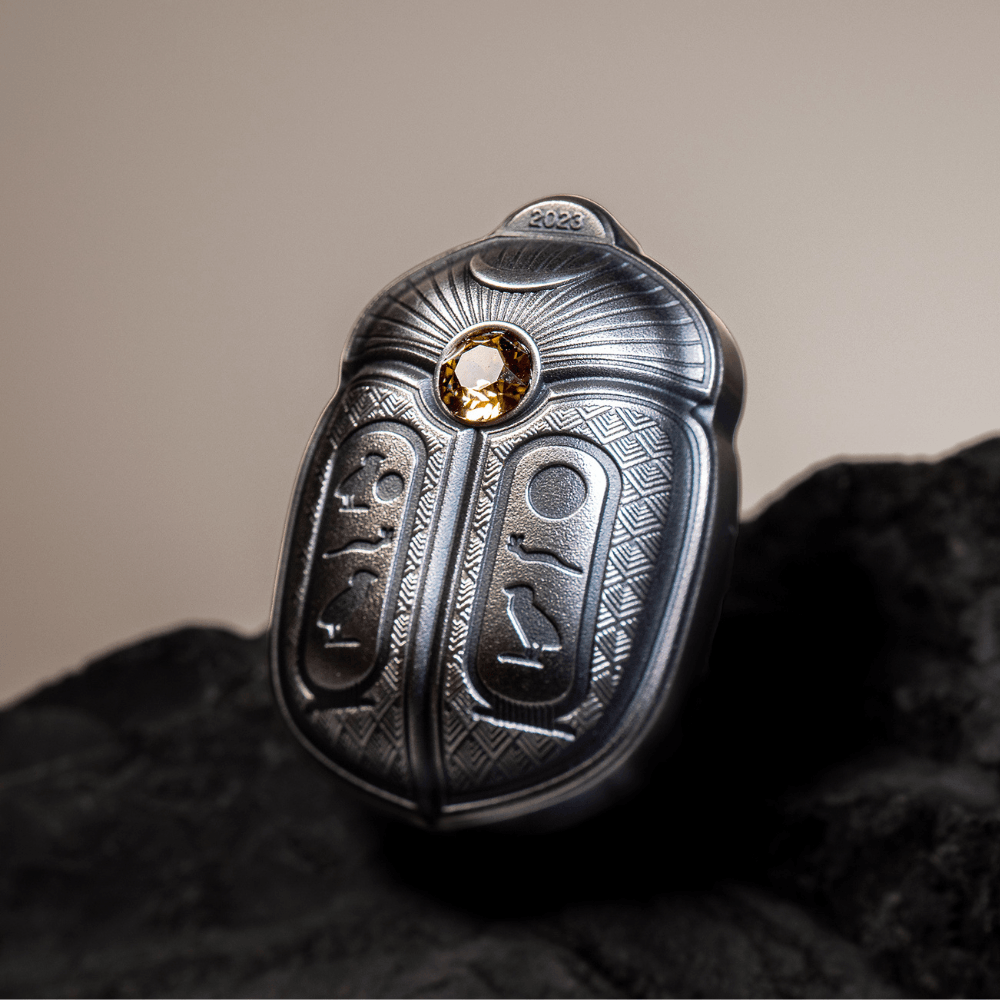 CHEOPS Scarab 1 Oz Silver Coin $5 Palau 2023 - PARTHAVA COIN
