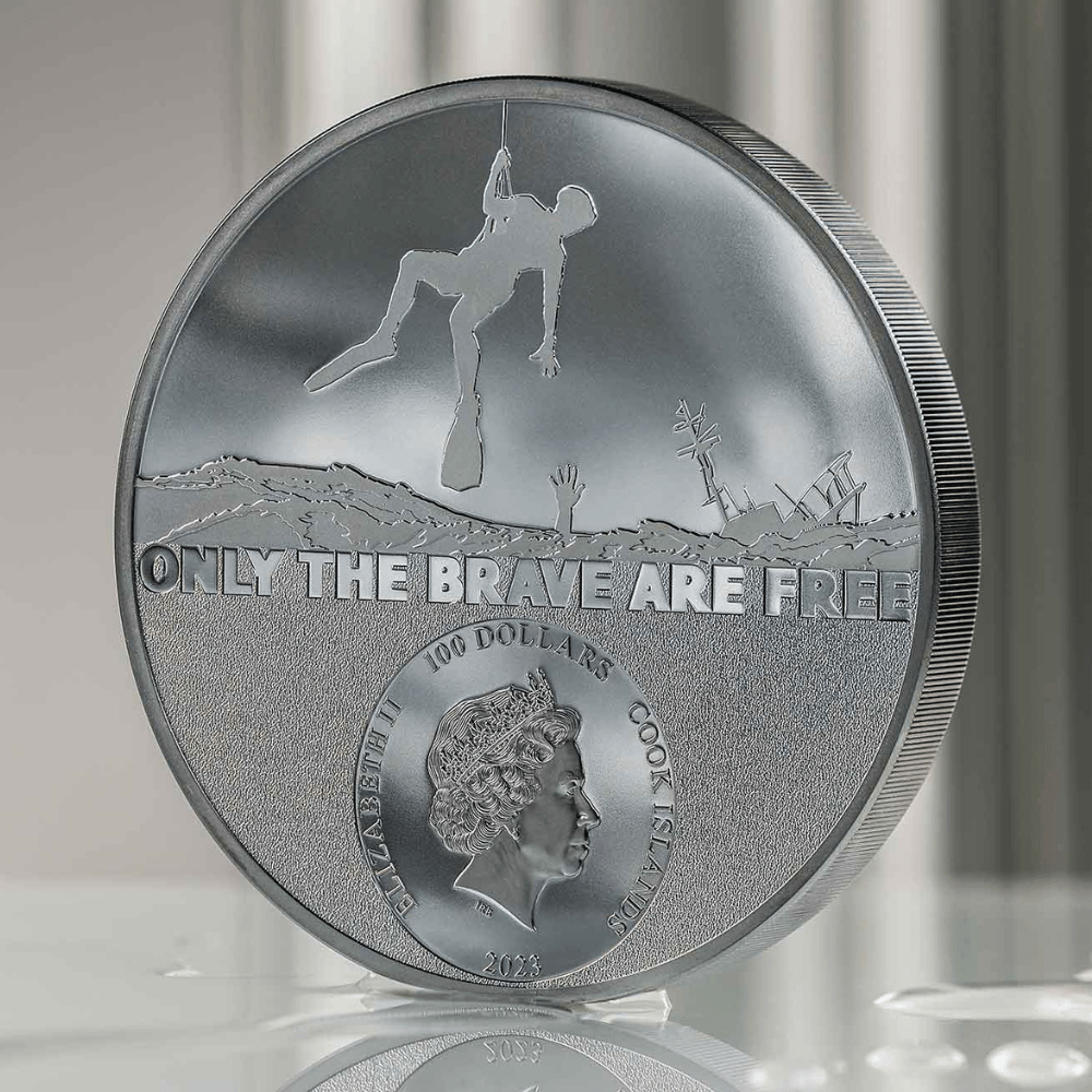 COAST GUARD Real Heroes 1 Kg Kilo Silver Coin $100 Cook Islands 2023 - PARTHAVA COIN