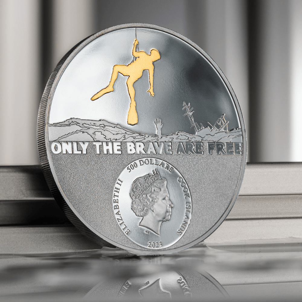 COAST GUARD Real Heroes 5 Oz Gold Coin $500 Cook Islands 2023 - PARTHAVA COIN