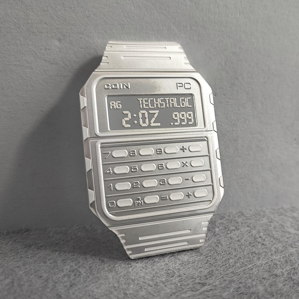 DATABANK WATCH TechStalgic 2 Oz Silver Coin $2 Niue 2024 - PARTHAVA COIN