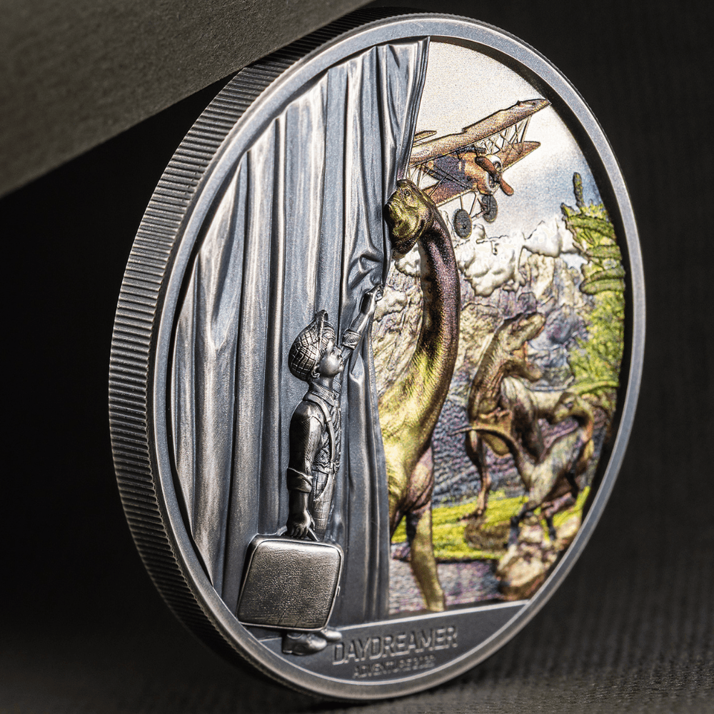 Daydreamer-ADVENTURE 2 Oz Silver Coin $10 Palau 2023-NGC Graded MS 70 Antiqued - PARTHAVA COIN