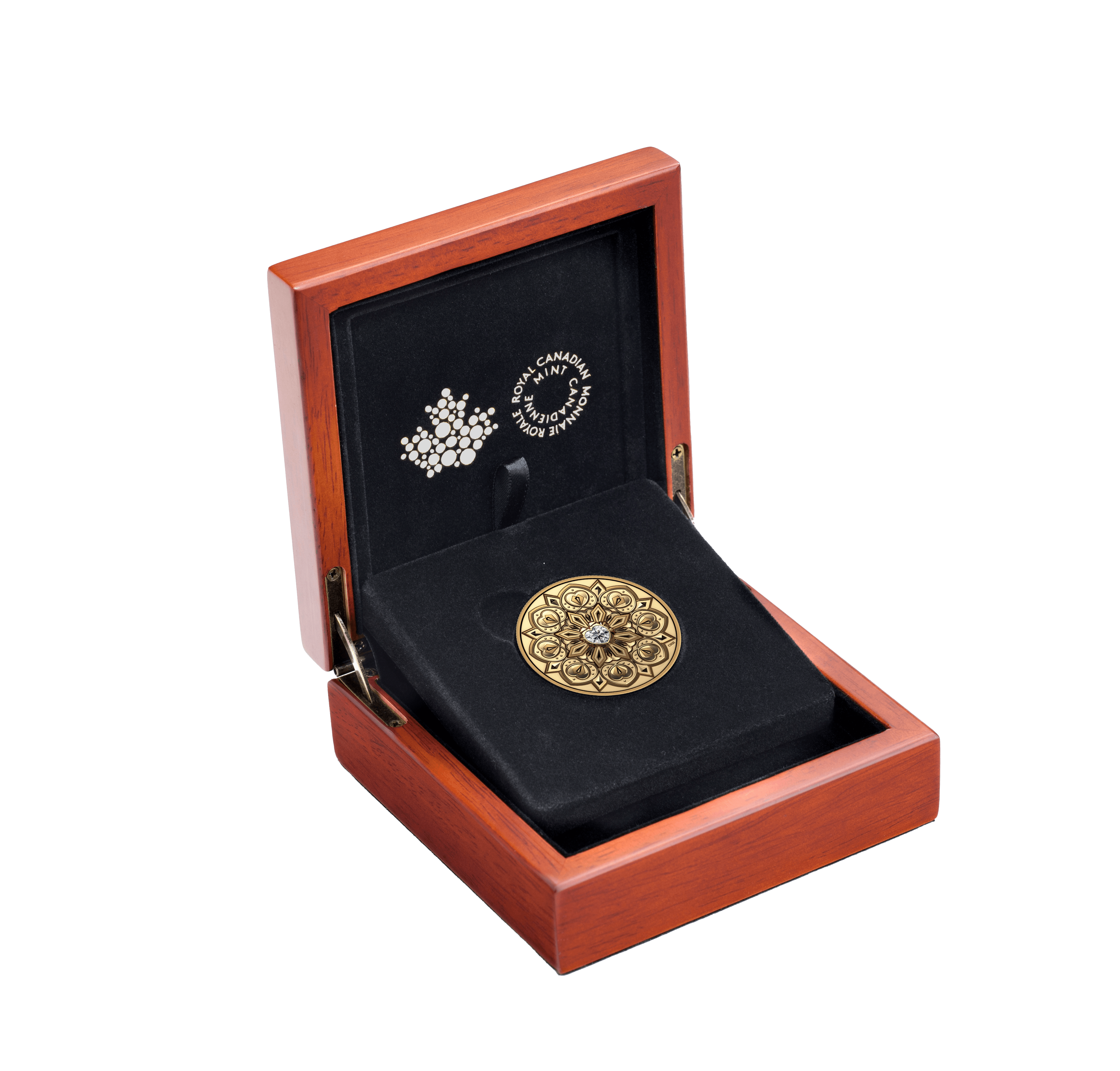 DE BEERS Ideal Heart Diamond Purely Brilliant 1 Oz Gold Coin $200 Canada 2023 - PARTHAVA COIN