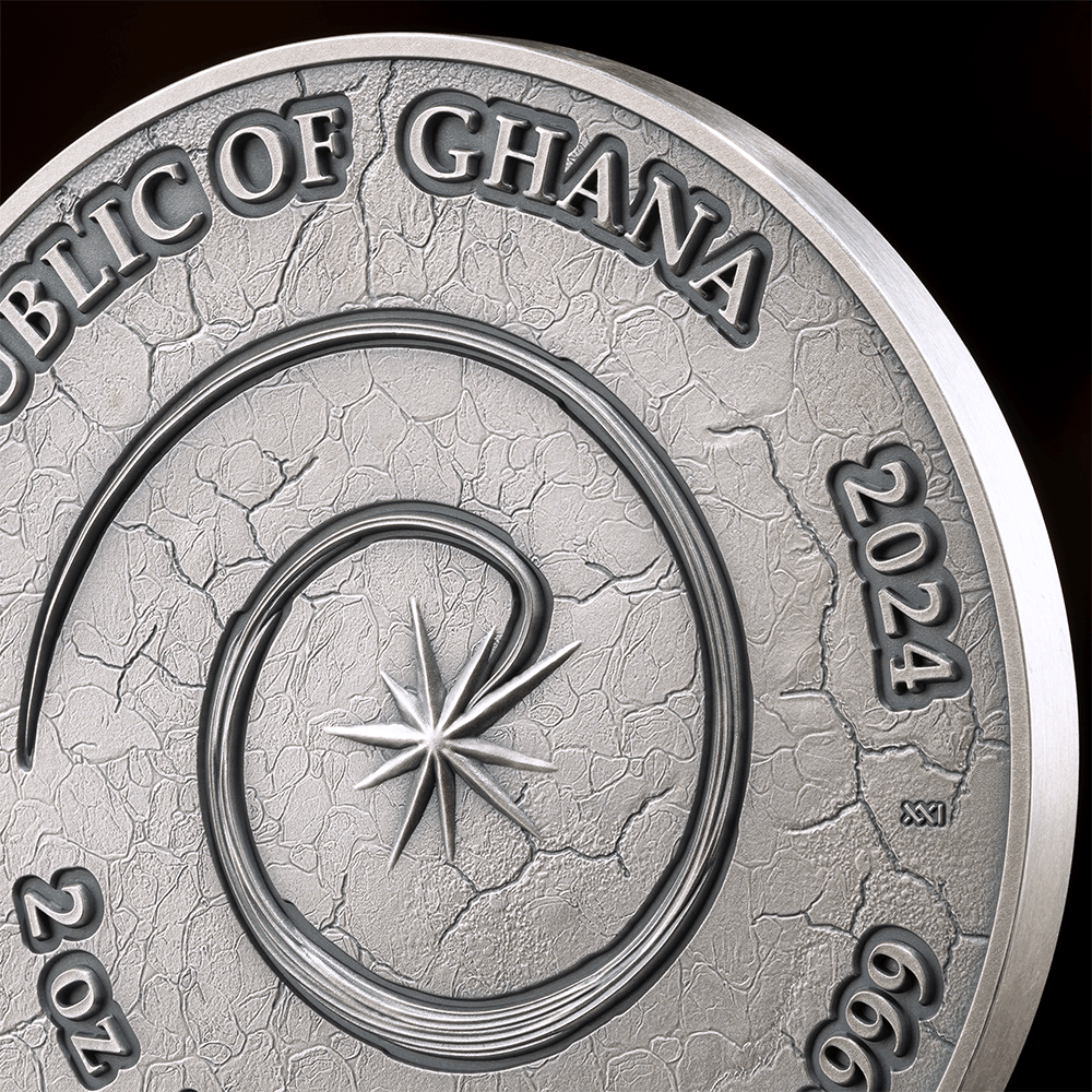 DRAGON Chronicles of Fire 2 Oz Silver Coin 10 Cedis Ghana 2024 - PARTHAVA COIN