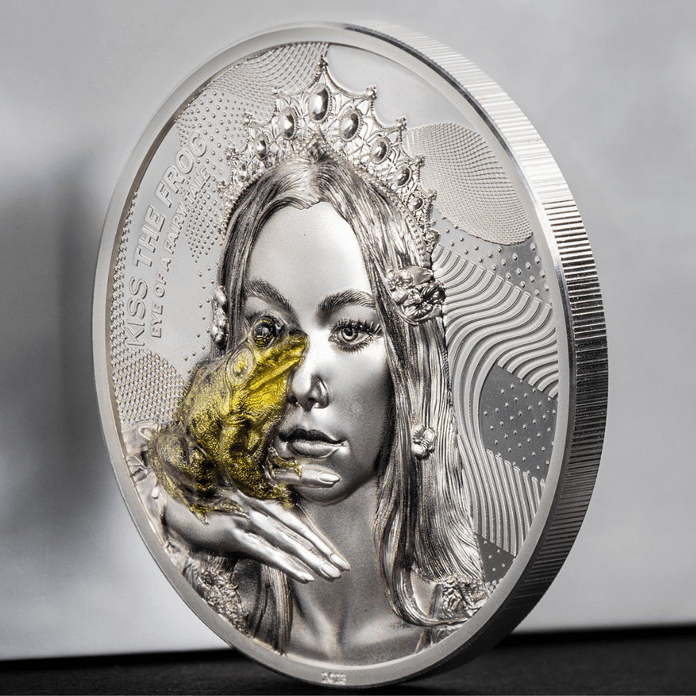 Eye of a Fairytale, KISS THE FROG 2 Oz Silver Coin $10 Cook Islands 2023- NGC graded PF 69 & PF 70 Ultra Cameo - PARTHAVA COIN