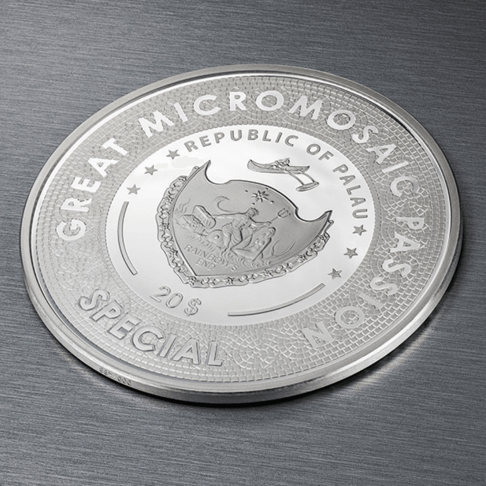 FIVE LADIES Great Micromosaic Passion 5 Oz Silver Coin $20 Palau 2022 - PARTHAVA COIN