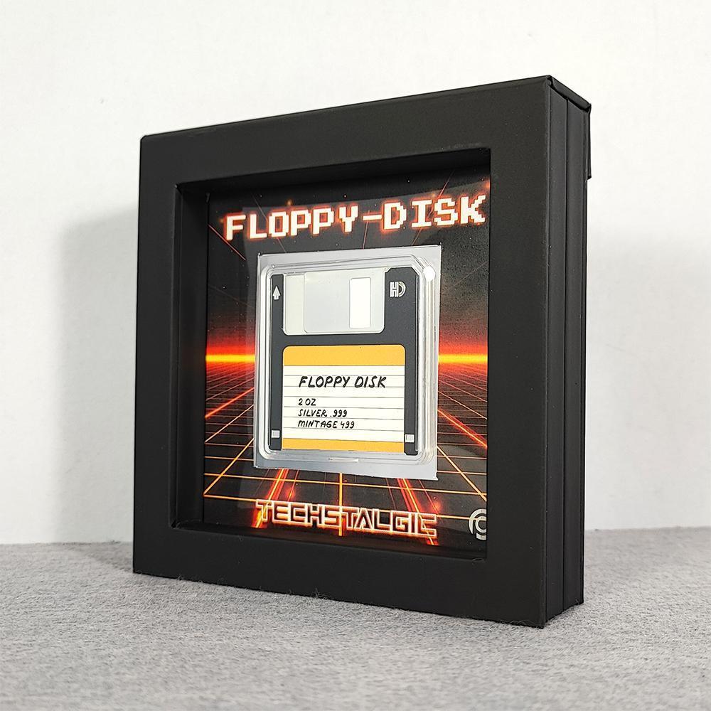 FLOPPY DISK TechStalgic Coloured 2 Oz Silver Coin $2 Niue 2024 - PARTHAVA COIN