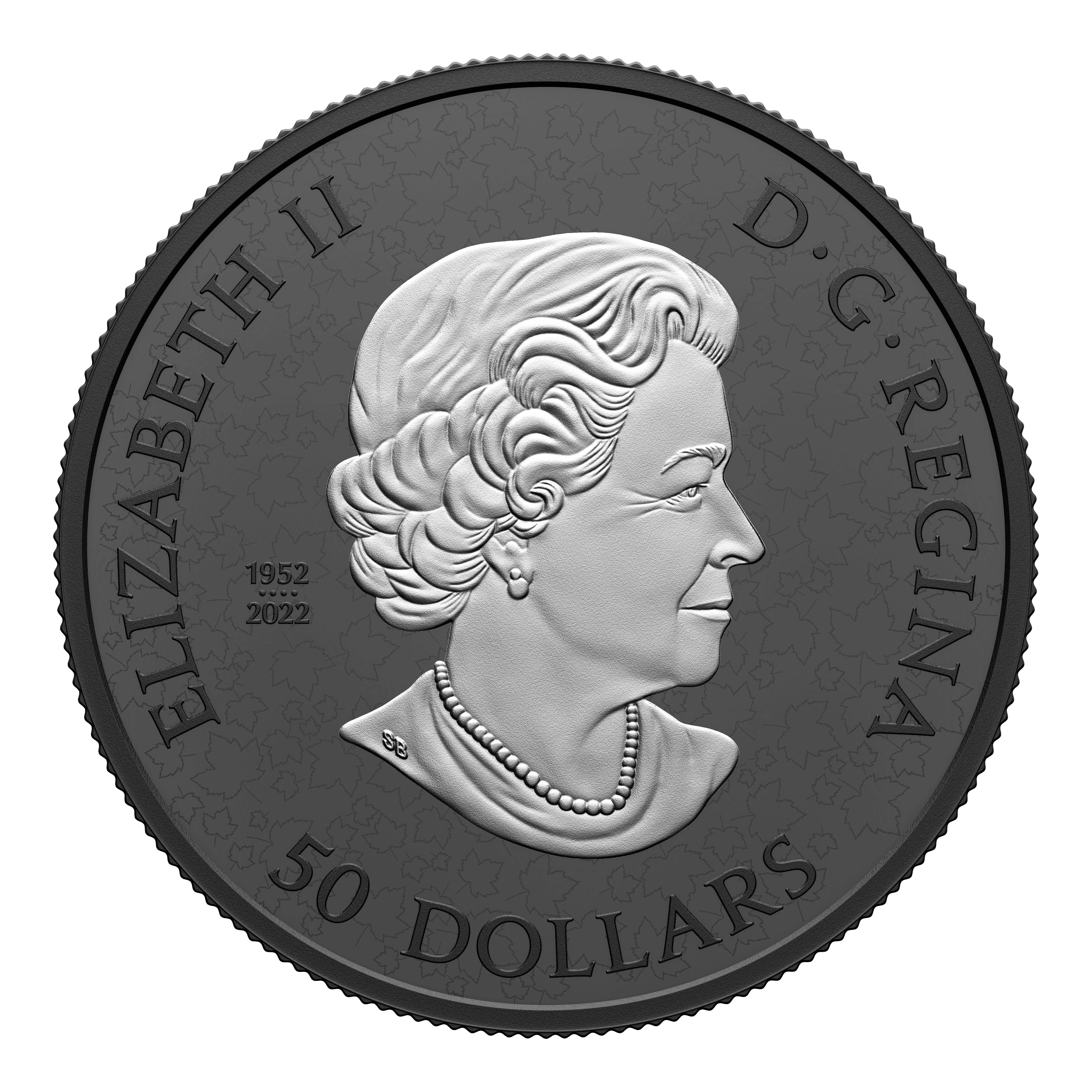 MAPLE LEAF Black Rhodium Plating 5 Oz Silver Coin $50 Canada 2024 - PARTHAVA COIN