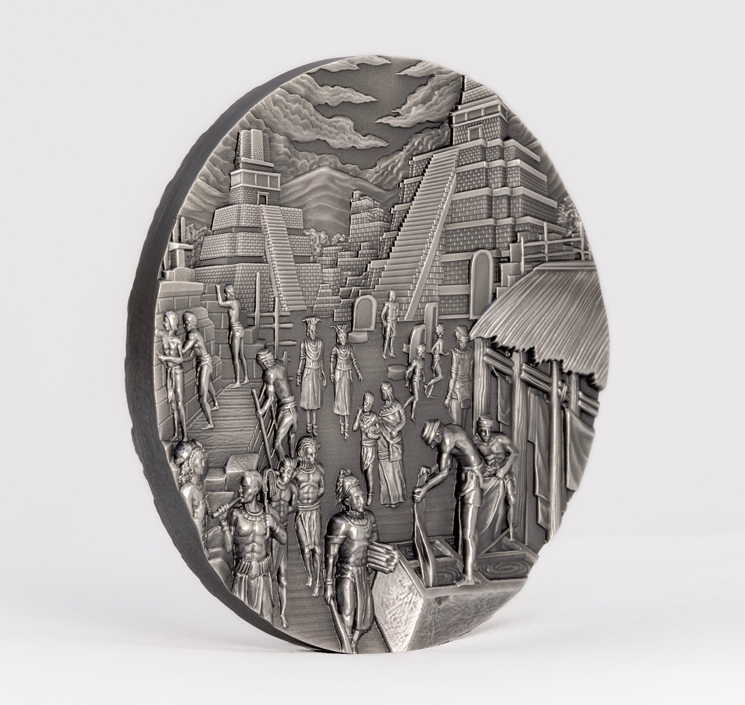 MAYANS Lost Civilizations 2 Oz Silver Coin $10 Palau 2023 - PARTHAVA COIN