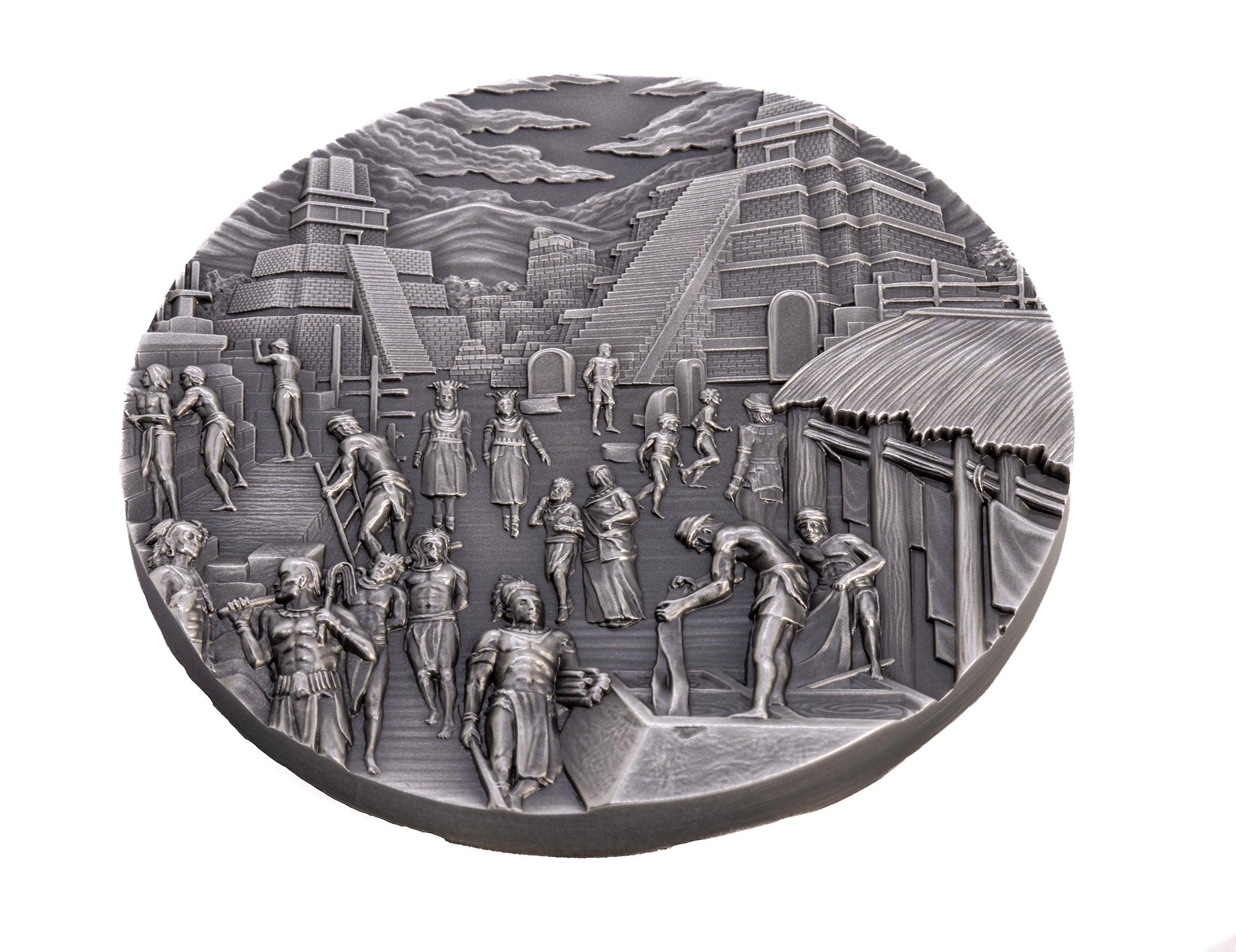 MAYANS Lost Civilizations 2 Oz Silver Coin $10 Palau 2023 - PARTHAVA COIN