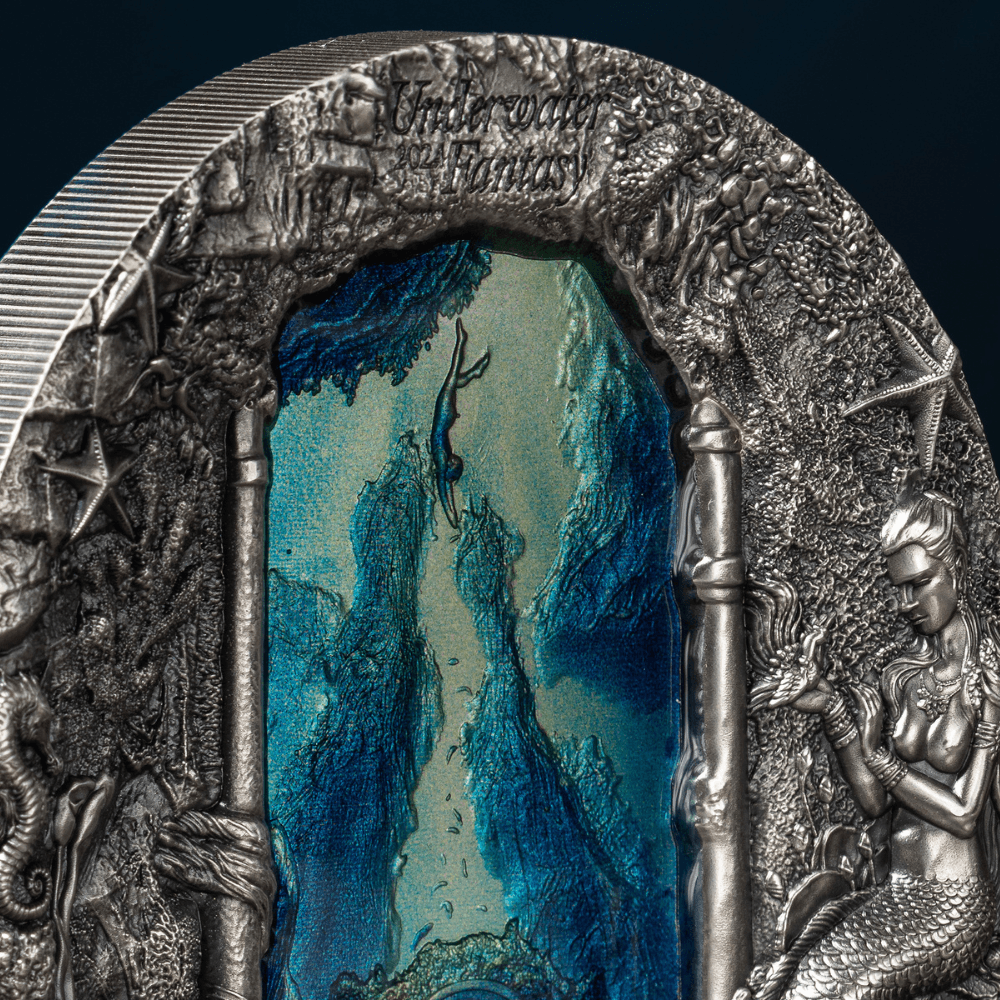 MERMAIDS Underwater Fantasy 3 Oz Silver Coin $20 Palau 2024 - PARTHAVA COIN