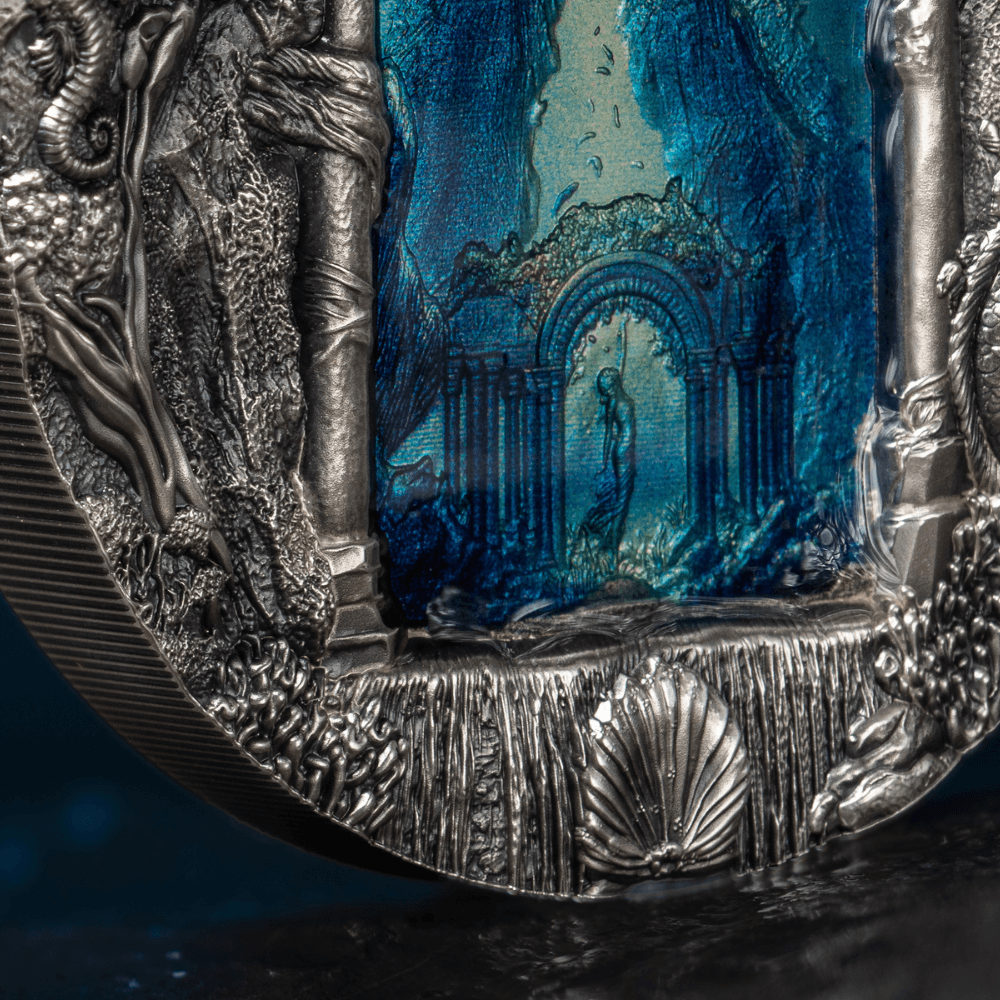 MERMAIDS Underwater Fantasy 3 Oz Silver Coin $20 Palau 2024 - PARTHAVA COIN