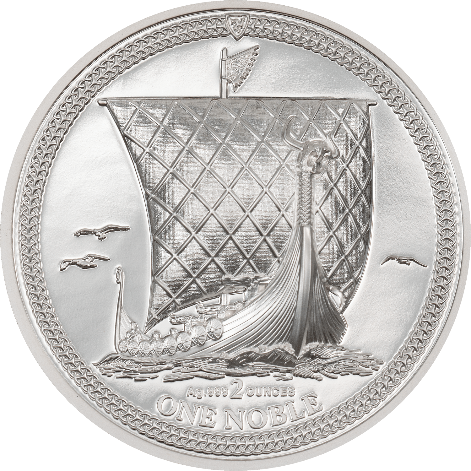 ONE NOBLE 2 Oz Silver Coin Isle of Man 2023 - PARTHAVA COIN