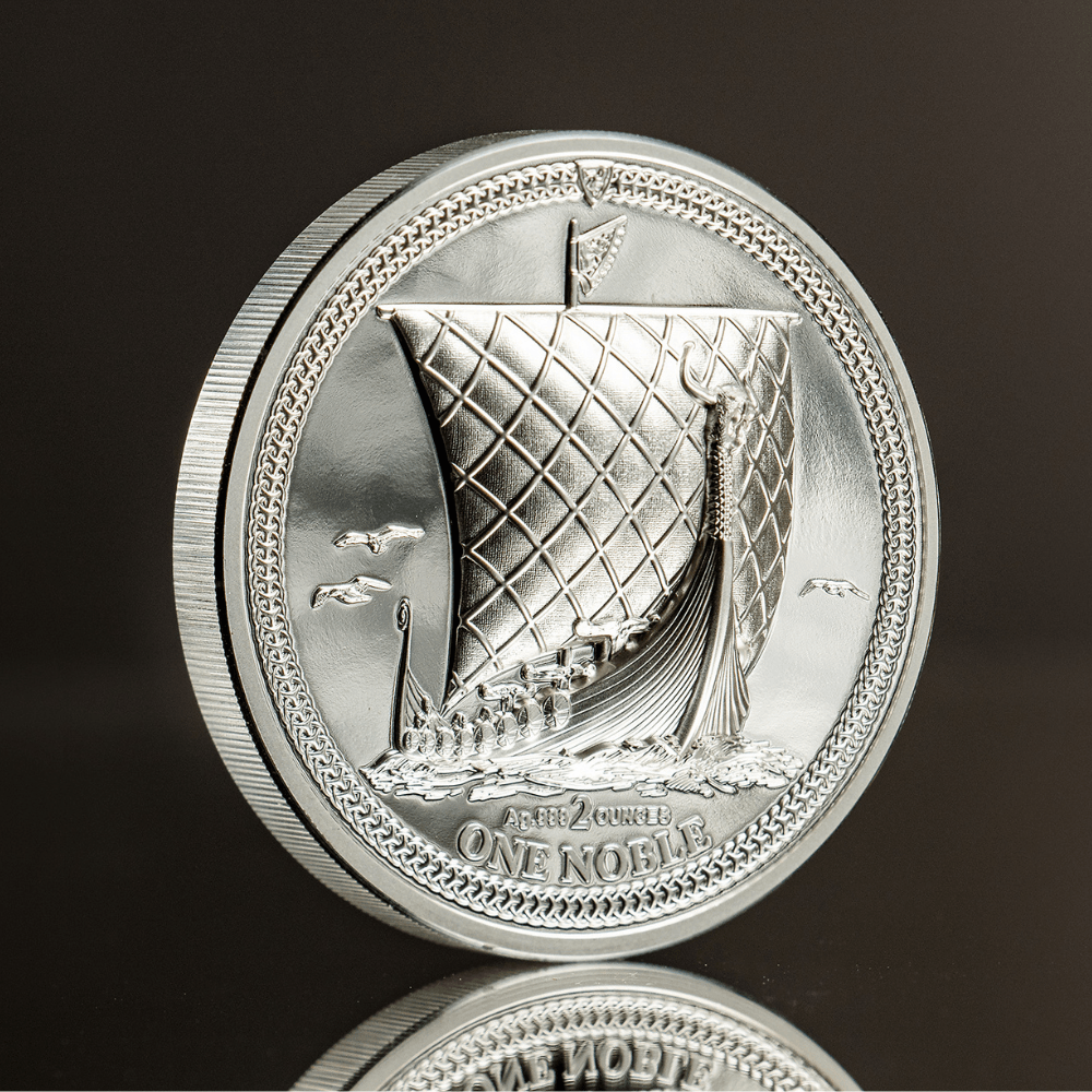 ONE NOBLE 2 Oz Silver Coin Isle of Man 2023 - PARTHAVA COIN