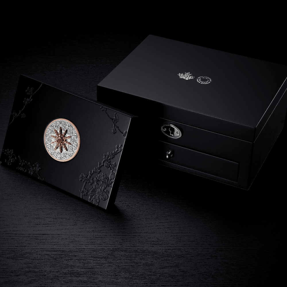 OPULENCE Grandeur 2 Oz Pure Gold Pink Diamond Coin $350 Canada - PARTHAVA COIN