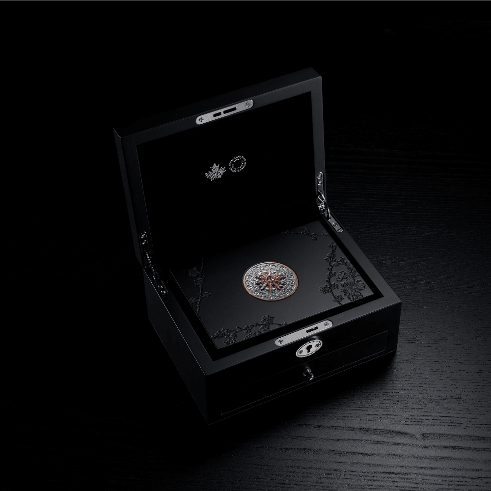 OPULENCE Grandeur 2 Oz Pure Gold Pink Diamond Coin $350 Canada - PARTHAVA COIN