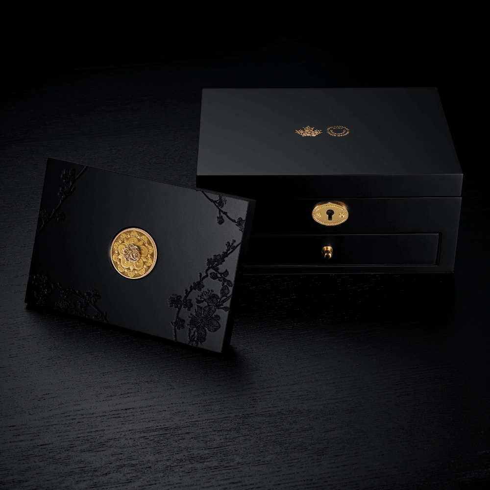 OPULENCE Treasure 1 Oz Pure Gold Pink Diamond Coin $200 Canada - PARTHAVA COIN