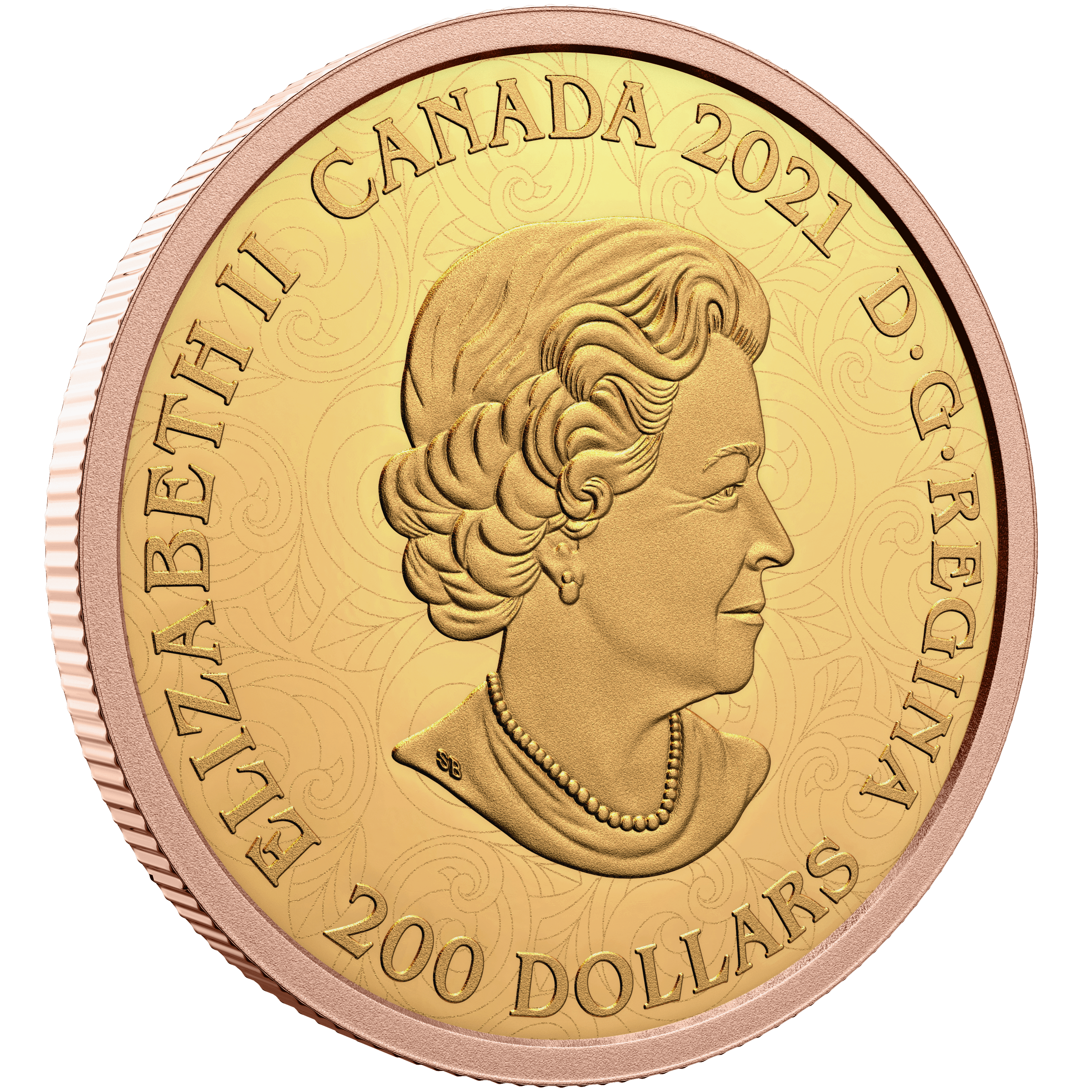 OPULENCE Treasure 1 Oz Pure Gold Pink Diamond Coin $200 Canada - PARTHAVA COIN