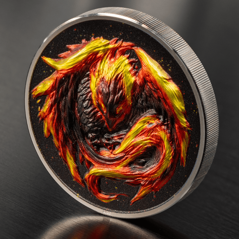 PHOENIX Magical Creatures At Night 2 Oz Silver Coin $10 Palau 2023 - PARTHAVA COIN