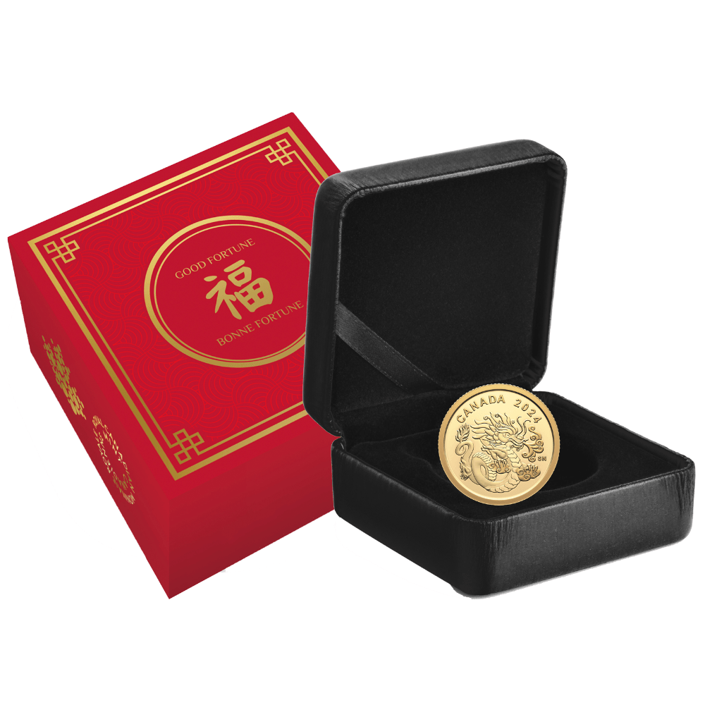 Pure Gold Coin Spirit Dragon Canada 2024 - PARTHAVA COIN