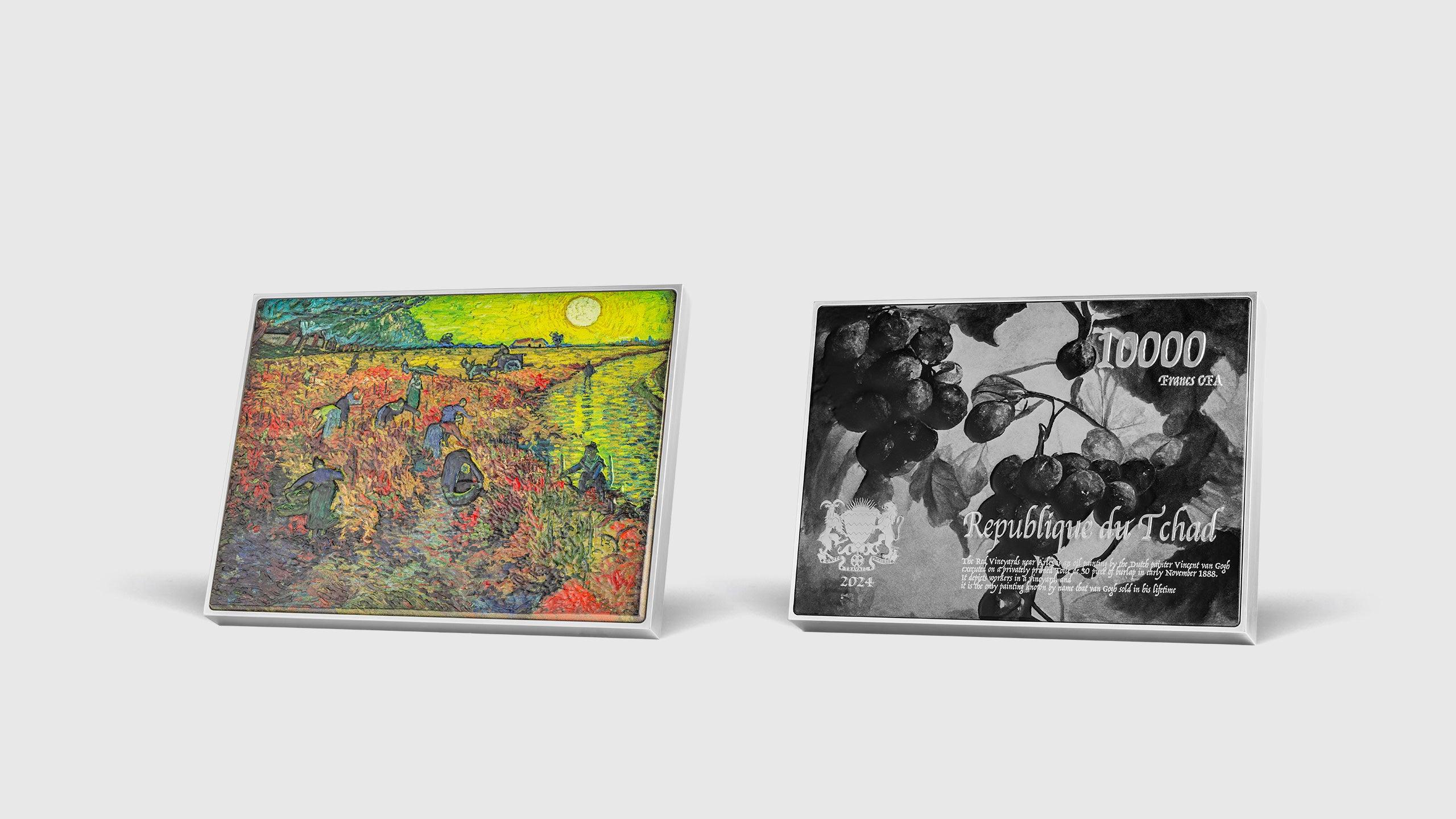 RED VINEYARD Van Gogh Silver Coin 10000 Francs Chad 2024 - PARTHAVA COIN