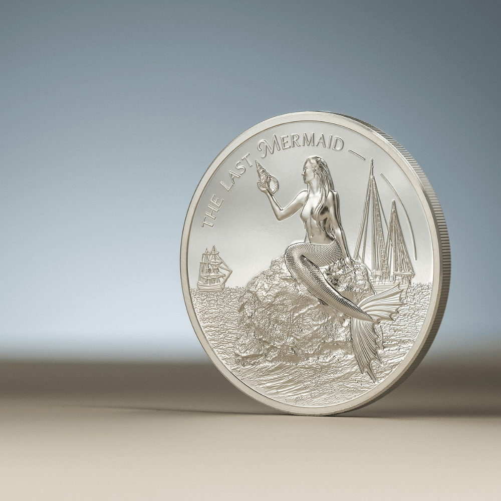 THE LAST MERMAID X Ray 1 Oz Silver Coin $5 Cook Islands 2024 - PARTHAVA COIN