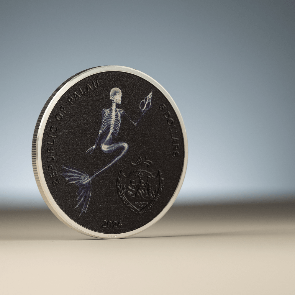 THE LAST MERMAID X Ray 1 Oz Silver Coin $5 Cook Islands 2024 - PARTHAVA COIN