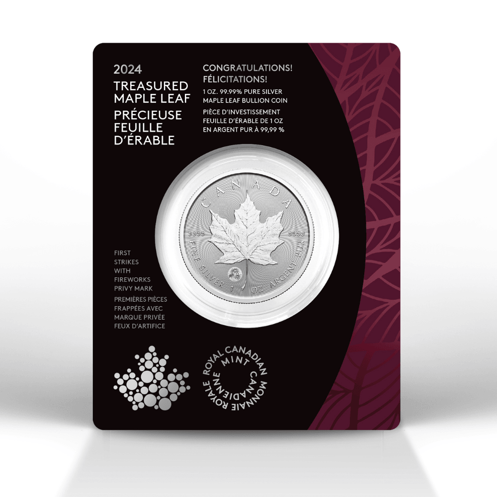TREASURED SILVER MAPLE LEAF FIRST STRIKES Congratulations Privy Mark (Premium Bullion) - PARTHAVA COIN