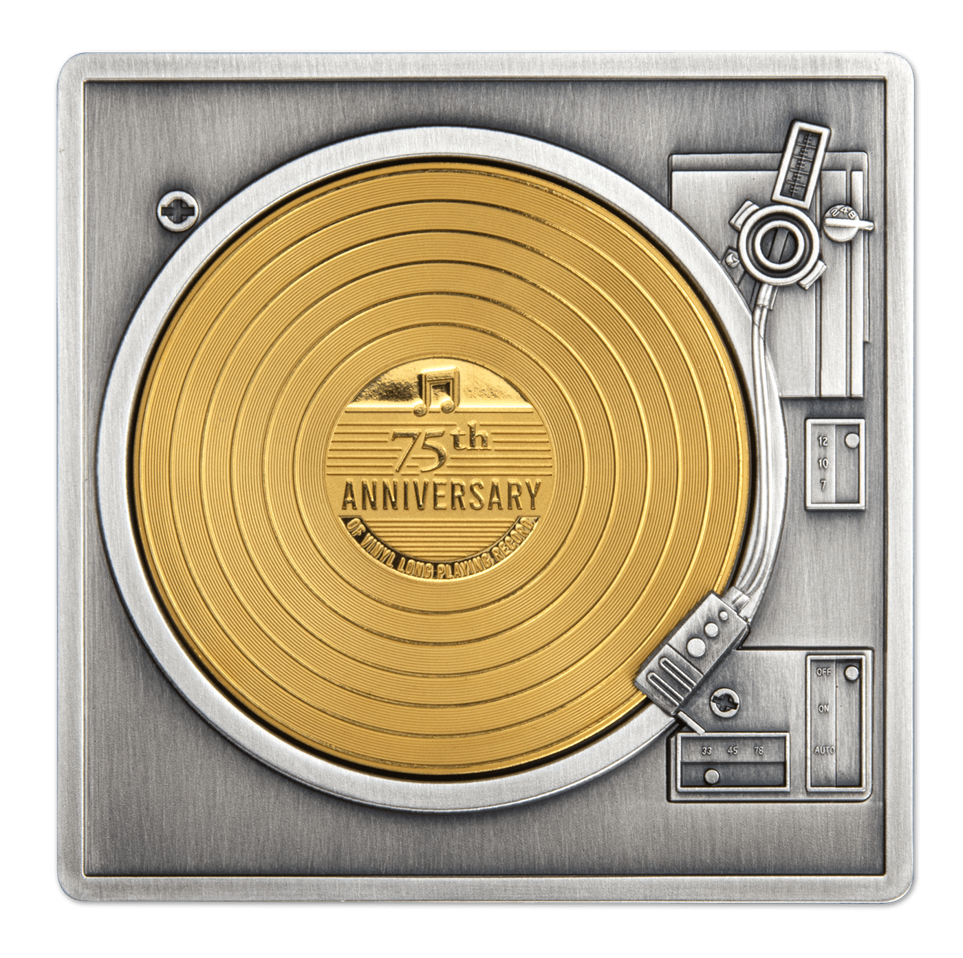 VINYL RECORD 3 Oz Silver Coin $5 Barbados 2023 - PARTHAVA COIN
