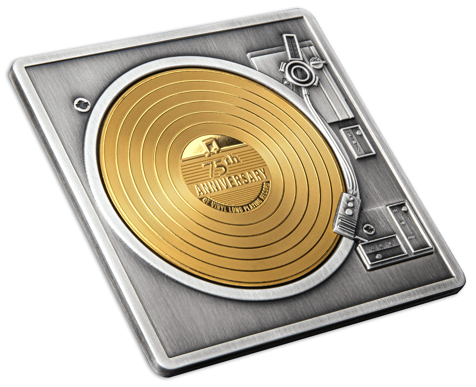 VINYL RECORD 3 Oz Silver Coin $5 Barbados 2023 - PARTHAVA COIN