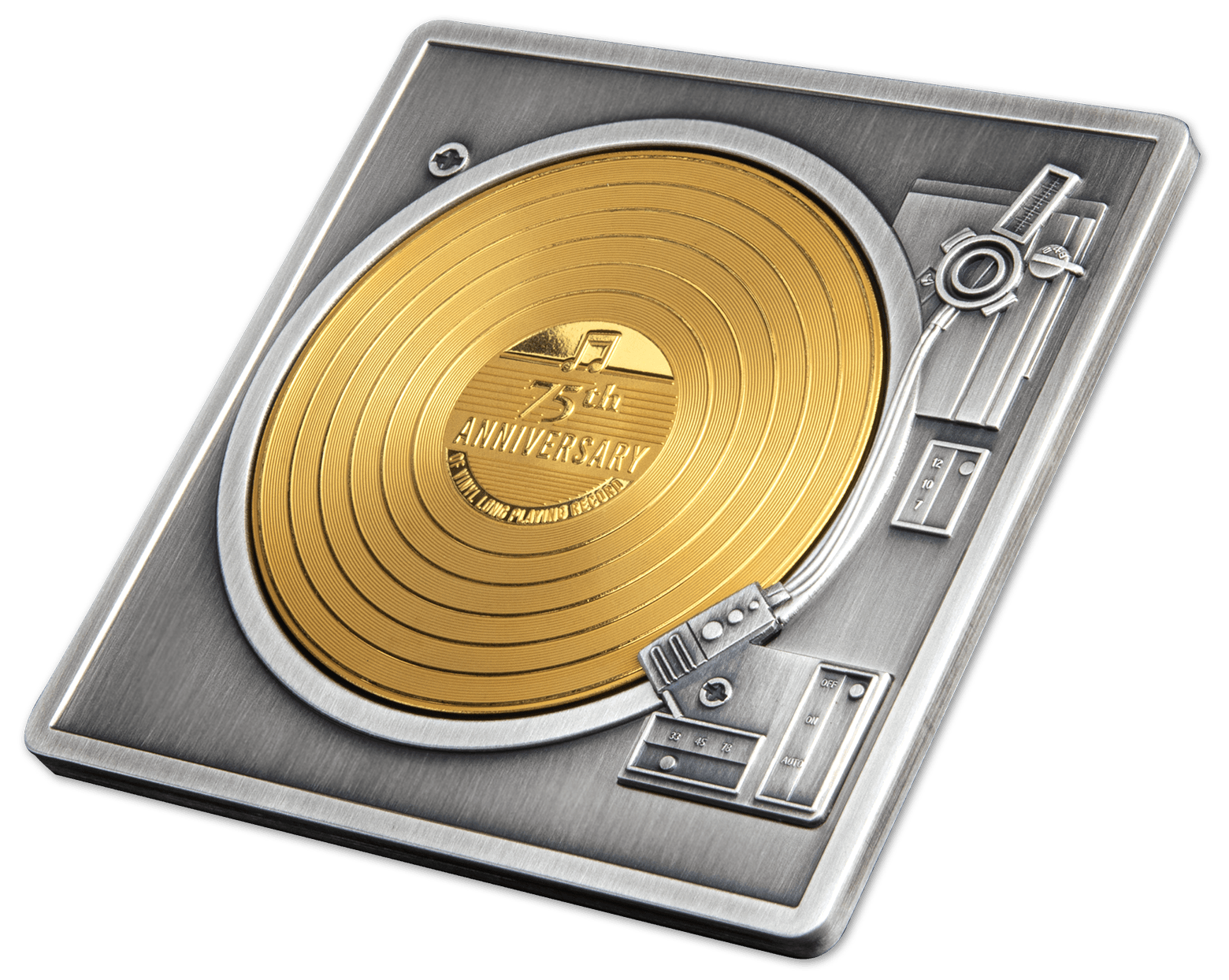 VINYL RECORD 3 Oz Silver Coin $5 Barbados 2023 - PARTHAVA COIN