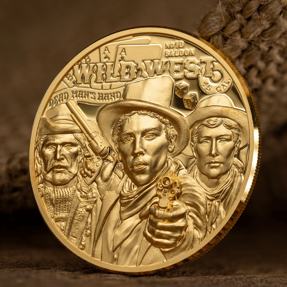 WILD WEST Legends 1 Oz Gold Coin $250 Cook Islands 2024 - PARTHAVA COIN