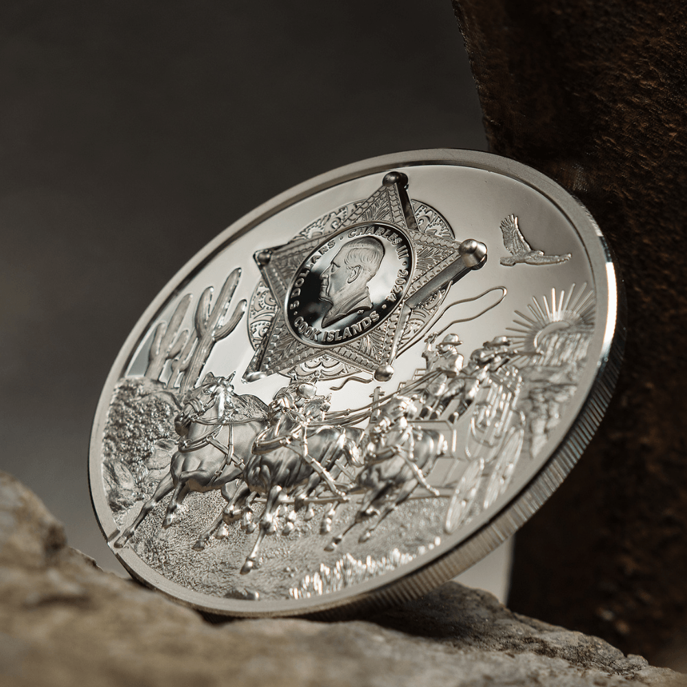 WILD WEST Legends 1 Oz Silver Coin $5 Cook Islands 2024 - PARTHAVA COIN