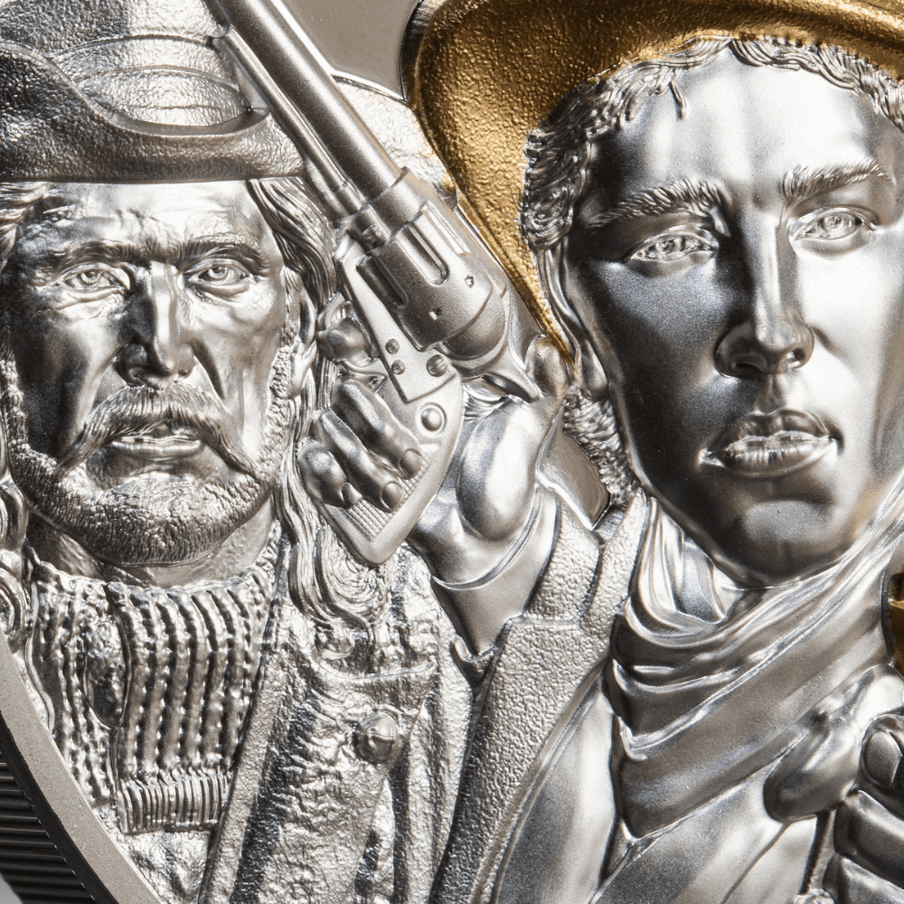 WILD WEST Legends 3 Oz Silver Coin $20 Cook Islands 2024 - PARTHAVA COIN
