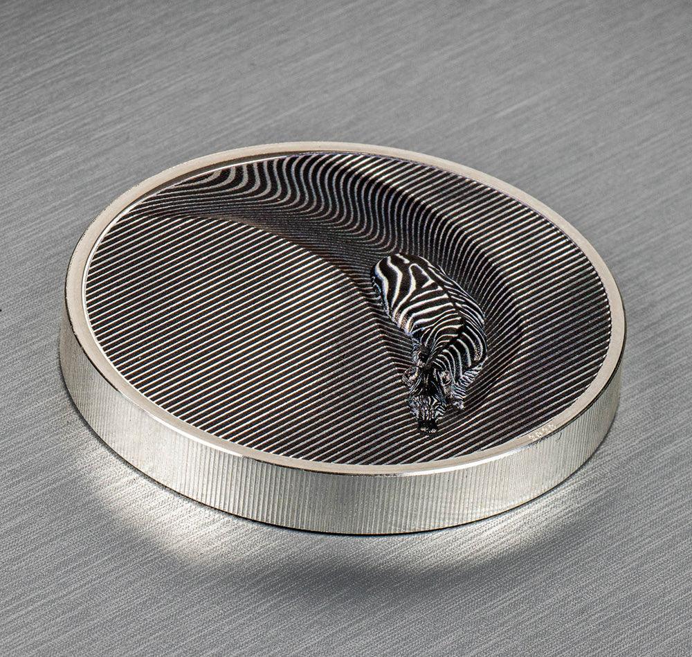 ZEBRA Camouflage of Nature 3 Oz Silver Coin $20 Palau 2023 - PARTHAVA COIN