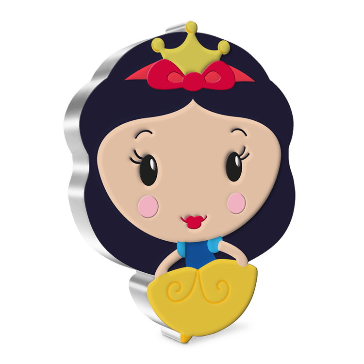 SNOW WHITE, 1oz Pure Silver Coin, Series: Chibi® Coin Collection Disney Princess 2021, Niue, NZ Mint - PARTHAVA COIN