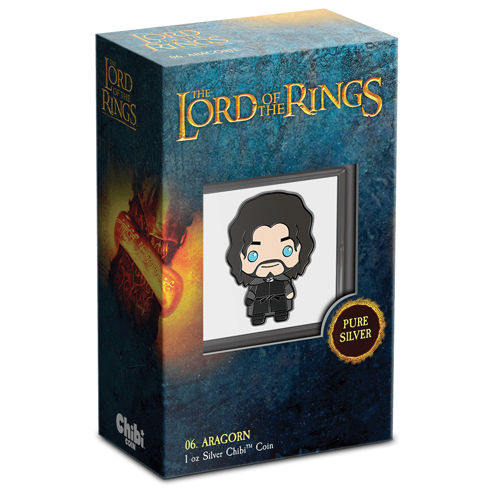 ARAGORN™, 1oz Pure Silver Coin, Series: Chibi® Coin Collection THE LORD OF THE RINGS™ 2021, Niue, NZ Mint - PARTHAVA COIN