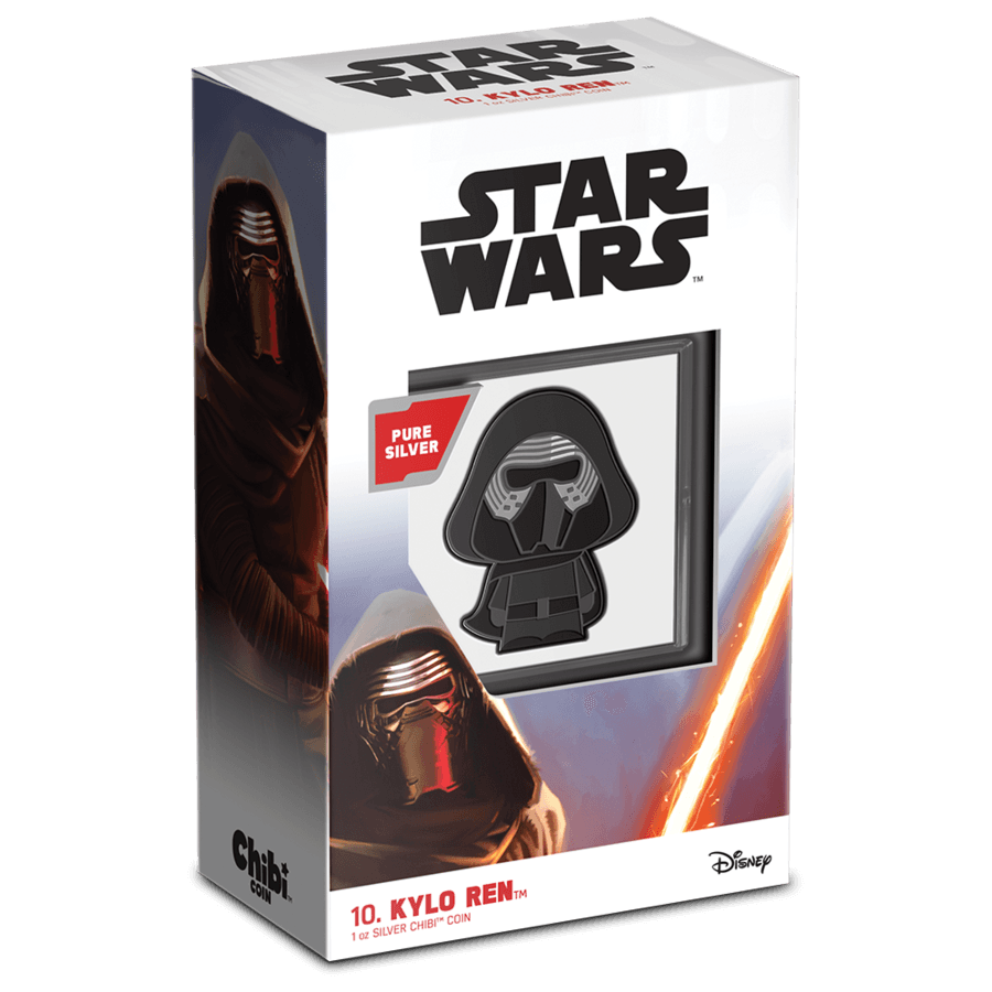 KYLO REN™, 1oz Pure Silver Coin, Series: Chibi® Coin Collection Star Wars™ 2021, Niue, NZ Mint - PARTHAVA COIN