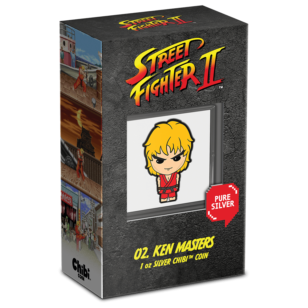 KEN MASTERS, 1oz. Pure Silver Coin, Series: Chibi® Coin Collection Street Fighter™  2021, Niue, NZ Mint - PARTHAVA COIN