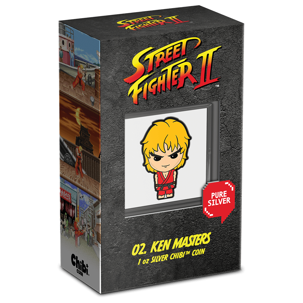 KEN MASTERS, 1oz. Pure Silver Coin, Series: Chibi® Coin Collection Street Fighter™ 2021, Niue, NZ Mint - PARTHAVA COIN