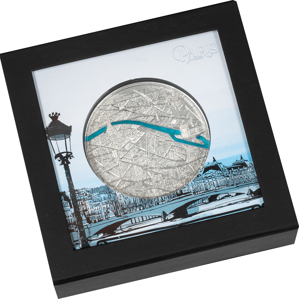 TIFFANY ART METROPOLIS Paris 3 Oz Silver Coin $20 Palau 2021 - PARTHAVA COIN