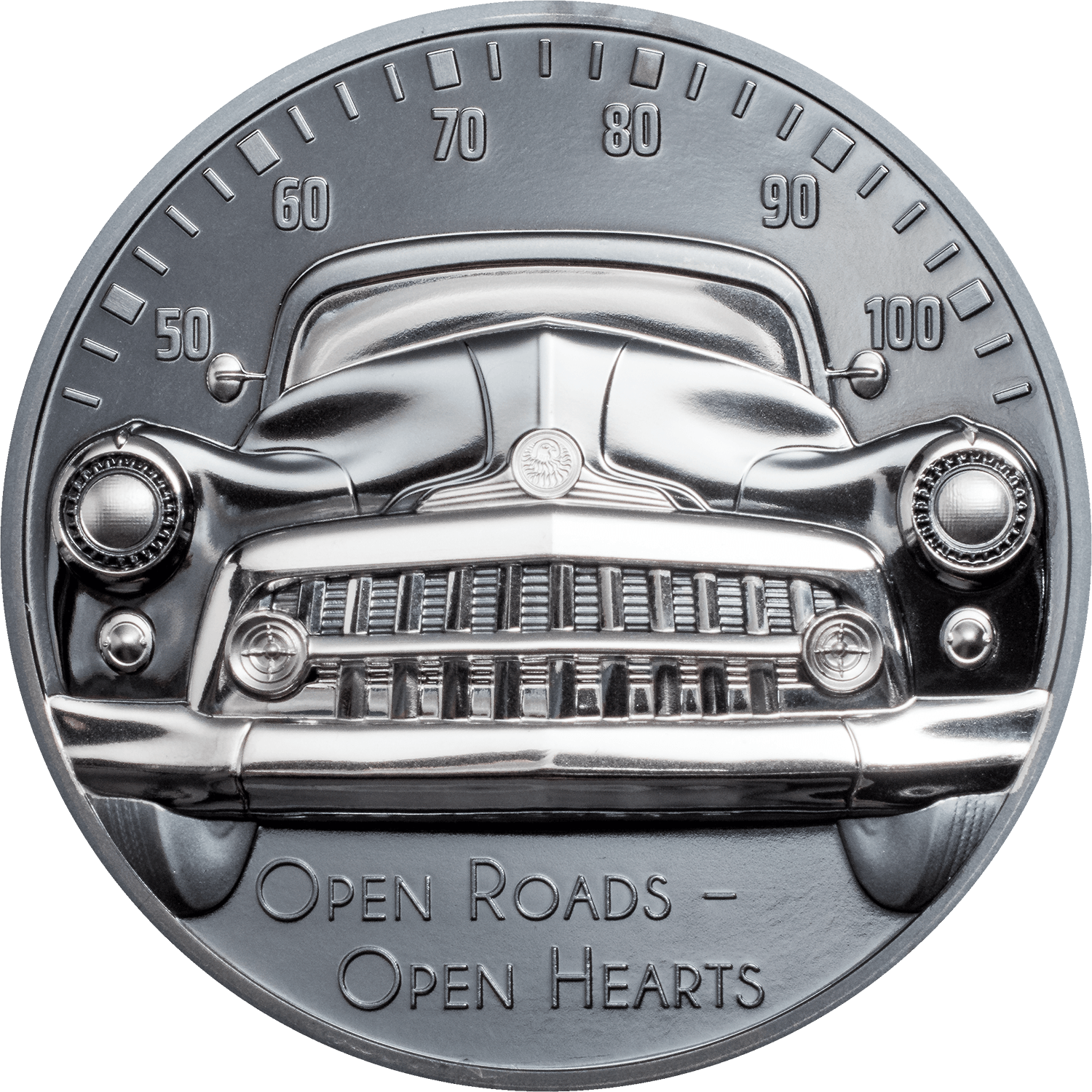 CLASSIC CAR Open Roads 2 Oz Silver Coin $10 Cook Islands 2021 - PARTHAVA COIN