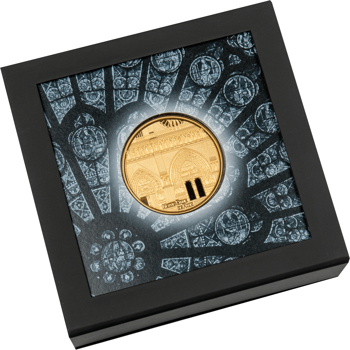 NOTRE DAME DE PARIS Tiffany Art 5 Oz Gold Coin $500 Palau 2021 - PARTHAVA COIN