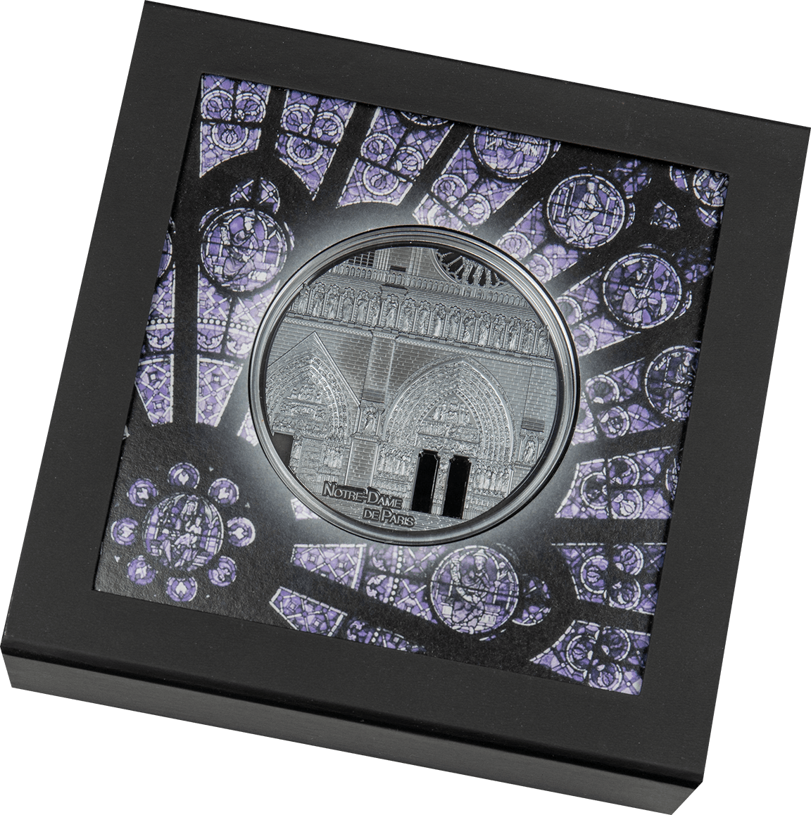 NOTRE DAME DE PARIS Tiffany Art 5 Oz Silver Coin $25 Palau 2021 - PARTHAVA COIN